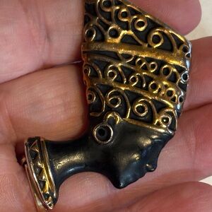 Egyptian Nefertiti Queen Brooch Pin